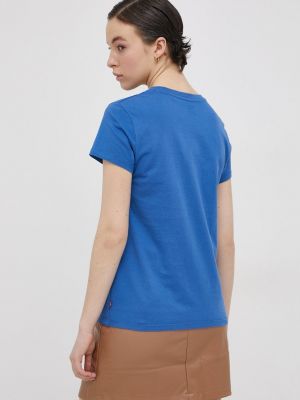 Bavlněné tričko Levi's modré