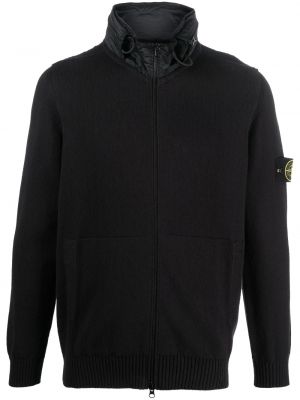 Huppari neuletakki vetoketjulla Stone Island sininen