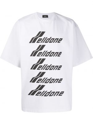 Camiseta con estampado oversized We11done blanco