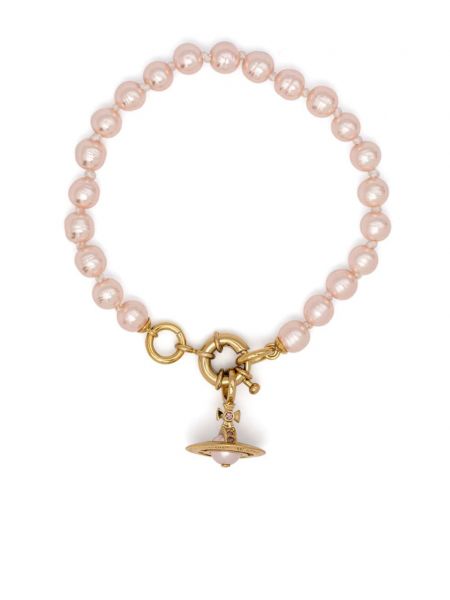 Bracelet avec perles Vivienne Westwood rose