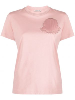 T-shirt a maniche lunghe Moncler rosa