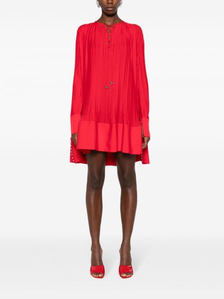 Krepové šaty Lanvin červené