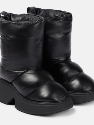 Kožené členkové topánky Loewe čierna
