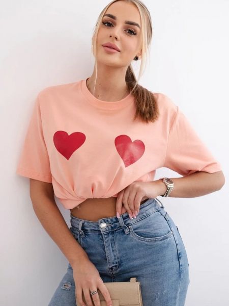Pamučna bluza s printom s uzorkom srca Kesi