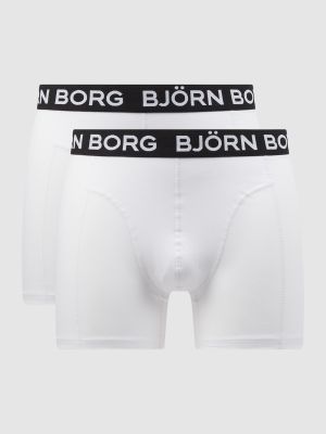 Bokserki slim fit z dżerseju Björn Borg białe