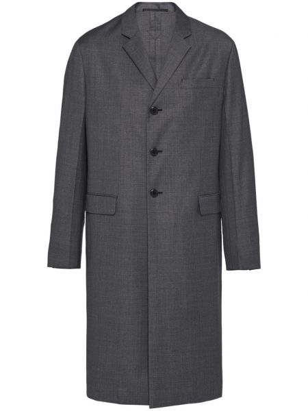 Manteau droit Prada gris