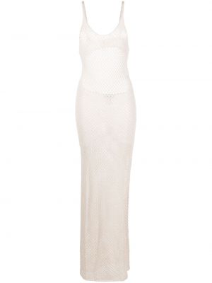Μάξι φόρεμα με κομμένη πλάτη Laneus λευκό