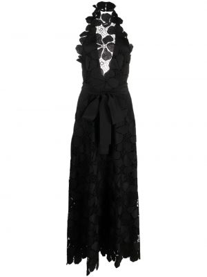 Priehľadné koktejlkové šaty Elie Saab čierna
