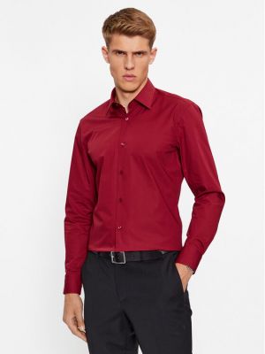 Риза slim Boss червено
