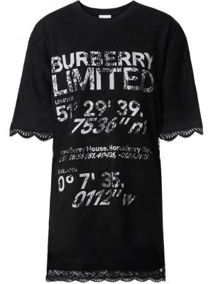 Camiseta de encaje Burberry negro