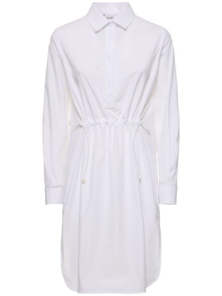 Pamučna haljina Max Mara bijela