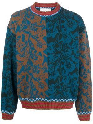 Sweter z okrągłym dekoltem Henrik Vibskov niebieski