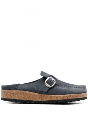 Semsket skinn sandaler Birkenstock blå