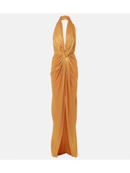 Макси рокля Costarellos оранжево