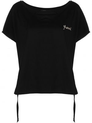 Camiseta con bordado Marni negro
