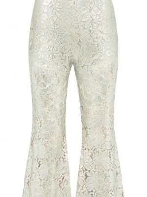 Spodnie koronkowe Nina Ricci beżowe