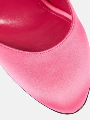 Calzado de raso The Attico rosa