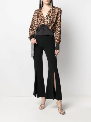 Blusa con estampado leopardo Paco Rabanne marrón