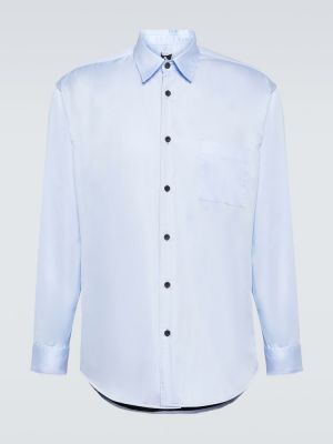 Памучна риза Gr10k синьо