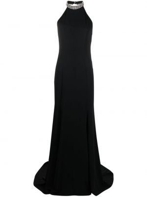 Вечерна рокля с кристали Nissa черно