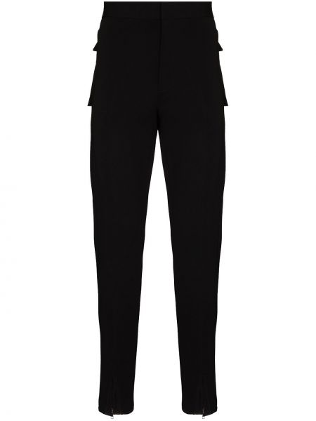 Pantaloni cu fermoar skinny fit Givenchy negru