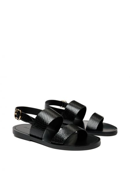 Leder sandale mit print Bally schwarz
