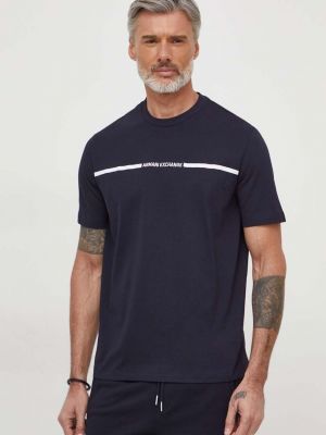 Памучна тениска с дълъг ръкав с принт Armani Exchange