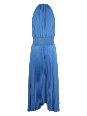 Sukienka koktajlowa plisowana A.l.c. niebieska