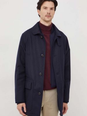 Вовняне пальто Polo Ralph Lauren синє