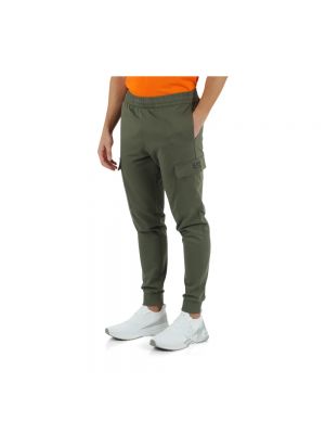 Pantalones cargo de algodón con bolsillos Emporio Armani Ea7 verde