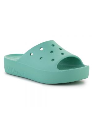 Platform talpú flip-flop Crocs zöld