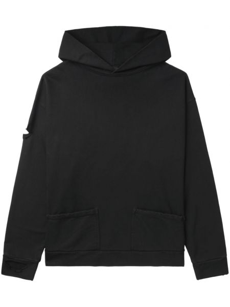 Distressed hoodie mit print We11done schwarz