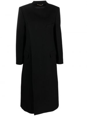 Kabát z merino vlny Victoria Beckham černý