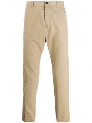 Pantalones rectos slim fit con bolsillos Dsquared2 beige