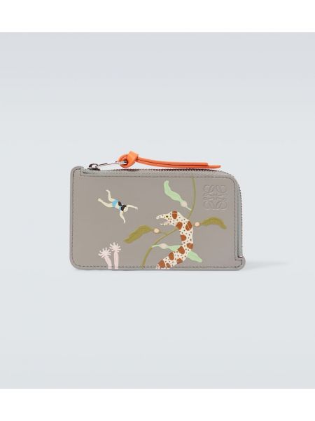 Portefeuille en cuir Loewe gris