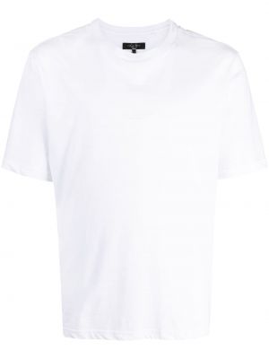 Koszulka bawełniana z okrągłym dekoltem Rag & Bone biała