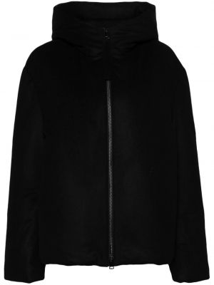 Pernata jakna s kapuljačom Liska crna