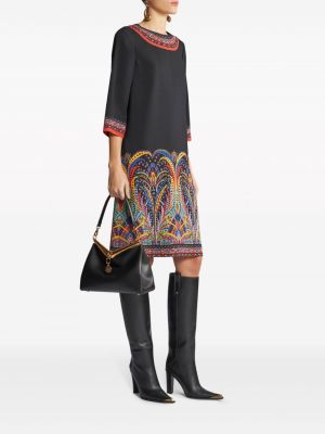 Kleid mit print mit paisleymuster Etro schwarz