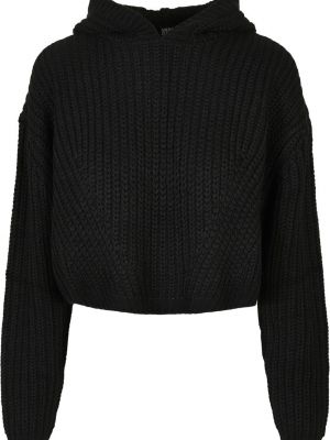Oversize пуловер с качулка Uc Ladies черно