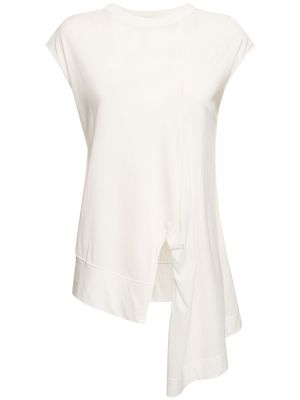 Kokvilnas t-krekls džersija Yohji Yamamoto balts