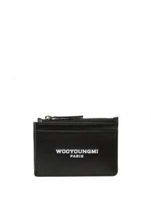 Кожено портмоне с принт Wooyoungmi