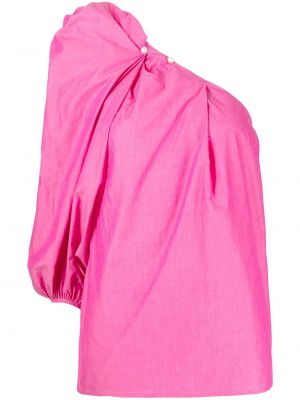 Asymmetrisk en-skulder topp Nackiyé rosa