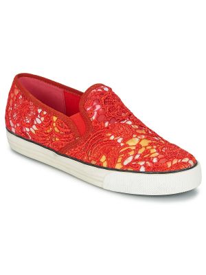 Cipele slip-on s čipkom Colors Of California crvena