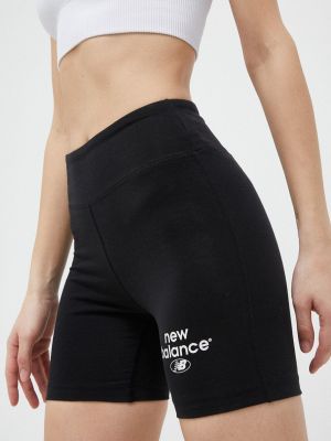 Pantaloni cu talie înaltă New Balance negru