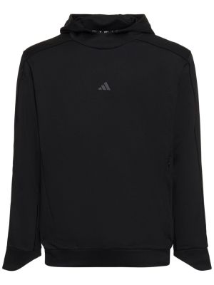 Kapučdžemperis Adidas Performance melns