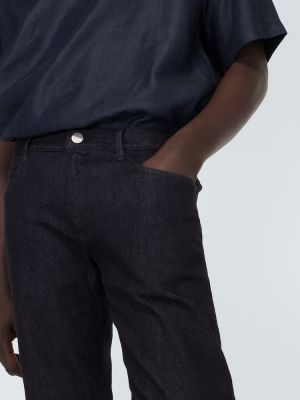 Madala vöökohaga sirged teksapüksid Giorgio Armani sinine