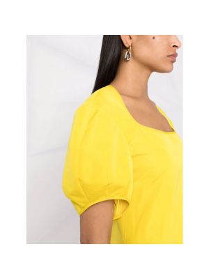 Vestido de algodón Stella Mccartney amarillo