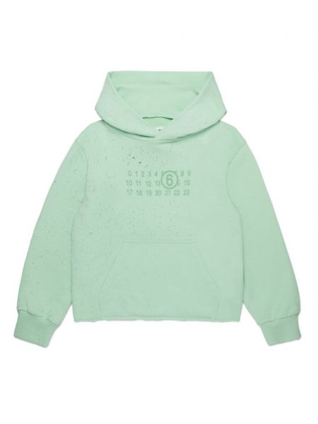 Hættetrøje for piger Mm6 Maison Margiela Kids grøn