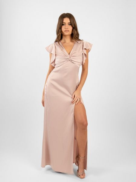Длинное платье Tfnc розовое