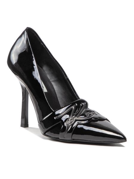 Полуотворени обувки с ток с ток Karl Lagerfeld черно